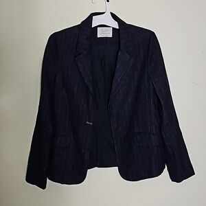 Zara Girl's Navy Blue with Red Pin Stripes Suit Jacket Size 13/14